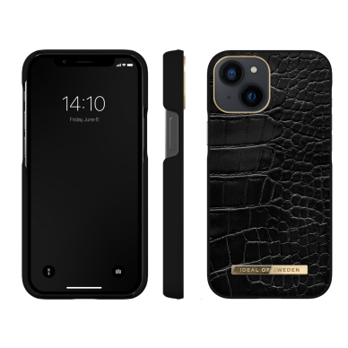 iPhone 13 MINI iDeal Of Sweden Atelier nugarėlė Neo Noir Croco Gold 1