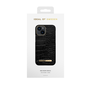 iPhone 13 MINI iDeal Of Sweden Atelier nugarėlė Neo Noir Croco Gold 2