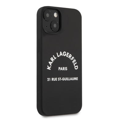 iPhone 13 MINI juoda KARL LAGERFELD nugarėlė KLHCP13SSLSGRBK 4