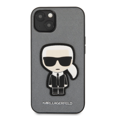 iPhone 13 MINI pilka KARL LAGERFELD nugarėlė KLHCP13SOKPG 2