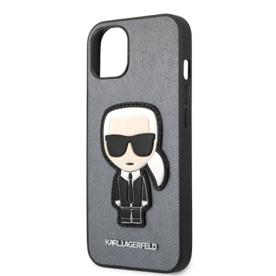 iPhone 13 MINI pilka KARL LAGERFELD nugarėlė KLHCP13SOKPG 5
