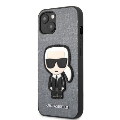 iPhone 13 MINI pilka KARL LAGERFELD nugarėlė KLHCP13SOKPG 3