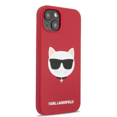 iPhone 13 MINI raudona KARL LAGERFELD nugarėlė KLHCP13SSLCHRE 4