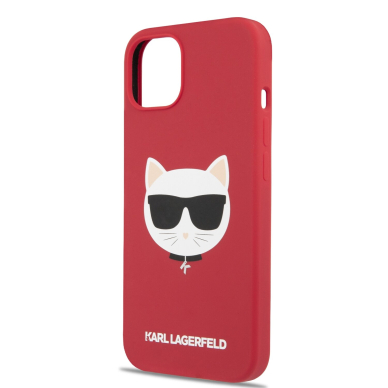 iPhone 13 MINI raudona KARL LAGERFELD nugarėlė KLHCP13SSLCHRE 5
