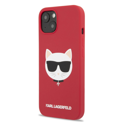iPhone 13 MINI raudona KARL LAGERFELD nugarėlė KLHCP13SSLCHRE 3