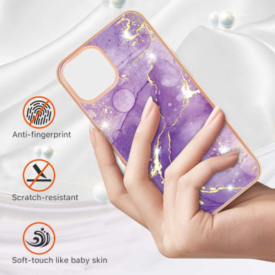 iPhone 13 MINI Tracy nugarėlė MILKY WAY MARBLE Purple 1