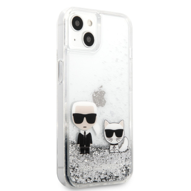 iPhone 13 MINI water sidabro spalvos KARL LAGERFELD nugarėlė KLHCP13SGKCS 4