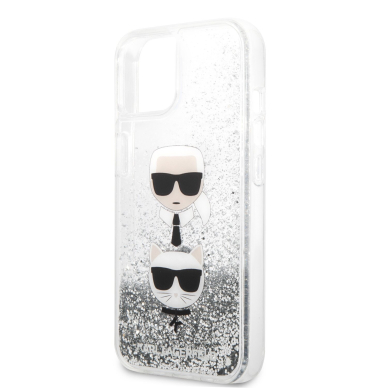 iPhone 13 MINI water sidabro spalvos KARL LAGERFELD nugarėlė KLHCP13SKICGLS 5