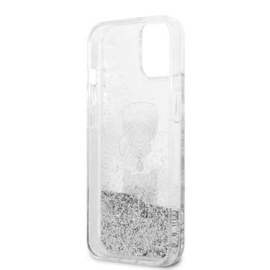 iPhone 13 MINI water sidabro spalvos KARL LAGERFELD nugarėlė KLHCP13SKICGLS 6
