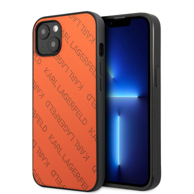 iPhone 13 oranžinė KARL LAGERFELD nugarėlė KLHCP13MPTLO