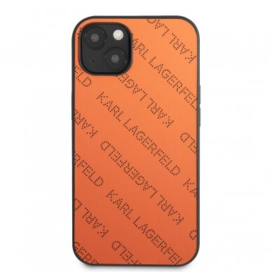 iPhone 13 oranžinė KARL LAGERFELD nugarėlė KLHCP13MPTLO 3