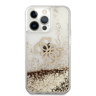 iPhone 13 PRO aukso spalvos GUESS nugarėlė GUHCP13LLG4GGO 3