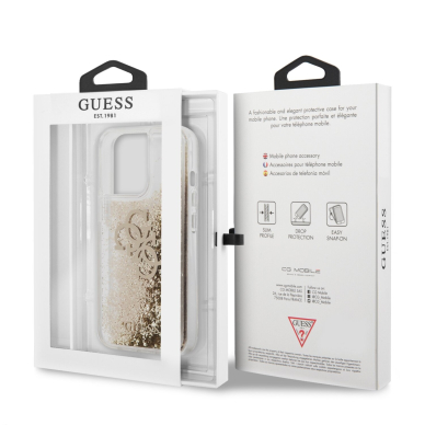 iPhone 13 PRO aukso spalvos GUESS nugarėlė GUHCP13LLG4GGO 7