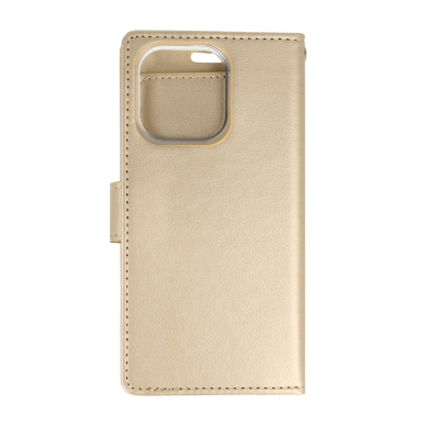 iPhone 13 PRO aukso spalvos MERCURY RICH DIARY dėklas 3