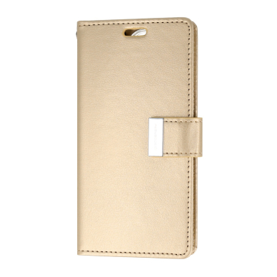 iPhone 13 PRO aukso spalvos MERCURY RICH DIARY dėklas