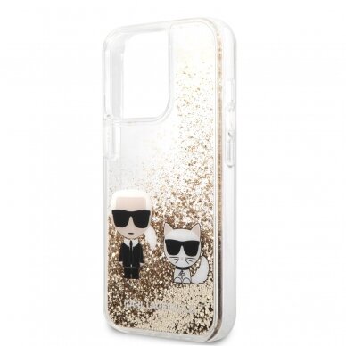 iPhone 13 PRO aukso spalvos water KARL LAGERFELD nugarėlė KLHCP13LGKCD 5