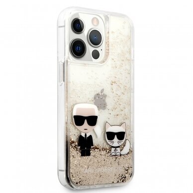 iPhone 13 PRO aukso spalvos water KARL LAGERFELD nugarėlė KLHCP13LGKCD 4