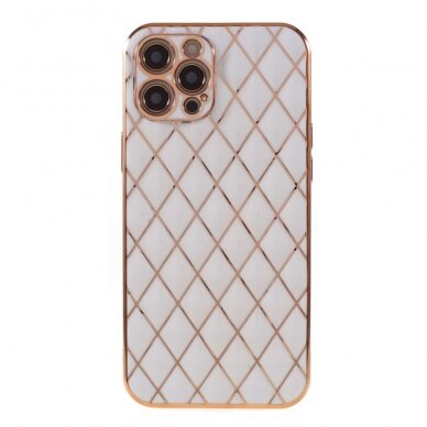 iPhone 13 PRO balta SULADA RHOMBUS nugarėlė 1