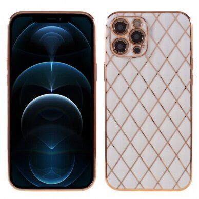 iPhone 13 PRO balta SULADA RHOMBUS nugarėlė