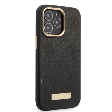 iPhone 13 PRO black Magsafe Peony Logo Plate GUESS nugarėlė 3
