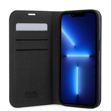 iPhone 13 PRO Black PU Saffiano Monogram KARL LAGERFELD dėklas 4