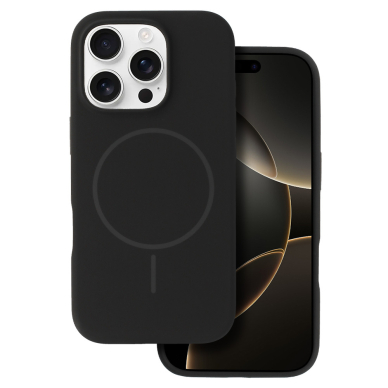 iPhone 13 PRO black SLIM SILICONE MagSafe nugarėlė