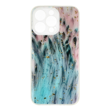 iPhone 13 PRO Gold Glam Peacock nugarėlė