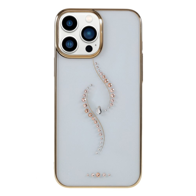 iPhone 13 PRO KINGXBAR Crystal aukso spalvos nugarėlė GUARD 1