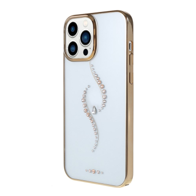 iPhone 13 PRO KINGXBAR Crystal aukso spalvos nugarėlė GUARD 2