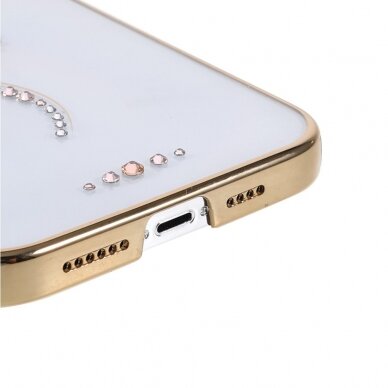 iPhone 13 PRO KINGXBAR Crystal aukso spalvos nugarėlė GUARD 4