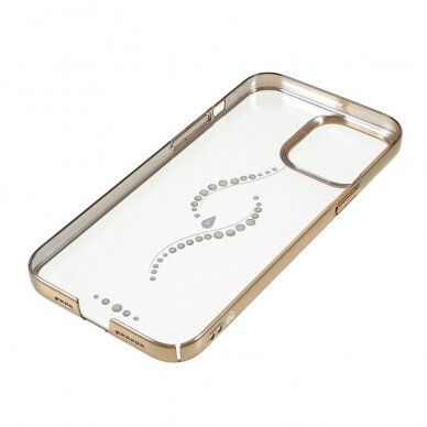 iPhone 13 PRO KINGXBAR Crystal aukso spalvos nugarėlė GUARD 5