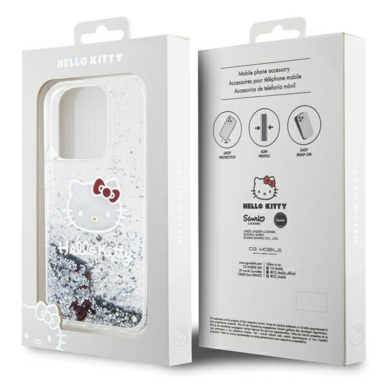 iPhone 13 PRO Liquid Glitter Electroplating Head Logo HELLO KITTY nugarėlė 4
