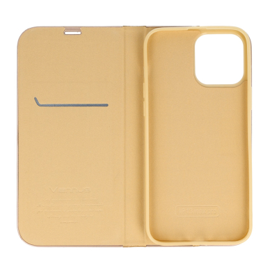 Iphone 13 PRO MAX aukso spalvos VENBOOK dėklas 1