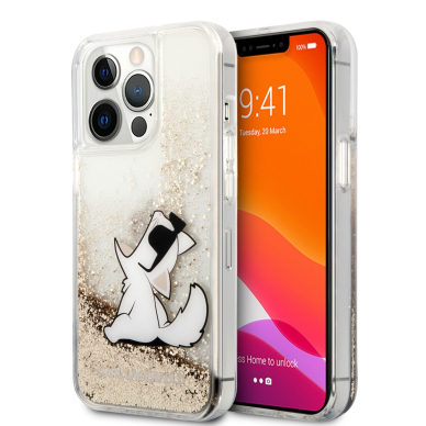 iPhone 13 PRO MAX aukso spalvos water KARL LAGERFELD nugarėlė KLHCP13XGCFD