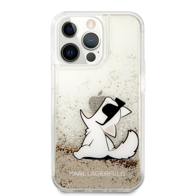 iPhone 13 PRO MAX aukso spalvos water KARL LAGERFELD nugarėlė KLHCP13XGCFD 3