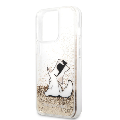 iPhone 13 PRO MAX aukso spalvos water KARL LAGERFELD nugarėlė KLHCP13XGCFD 5