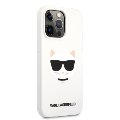 iPhone 13 PRO MAX balta KARL LAGERFELD nugarėlė KLHCP13XSLCHWH 4