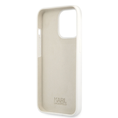 iPhone 13 PRO MAX balta KARL LAGERFELD nugarėlė KLHCP13XSLCHWH 6