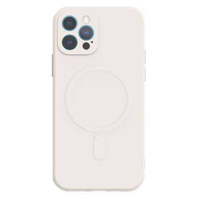 iPhone 13 PRO MAX balta MagSilicone nugarėlė 1