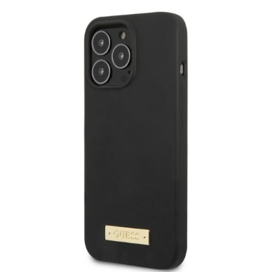 Iphone 13 PRO MAX black MagSafe Silicone Logo Plate GUESS nugarėlė 1