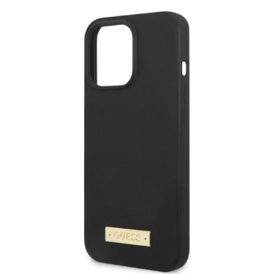 Iphone 13 PRO MAX black MagSafe Silicone Logo Plate GUESS nugarėlė 5