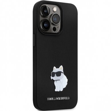 iPhone 13 PRO MAX black Silicone C Metal Pin KARL LAGERFELD nugarėlė 4