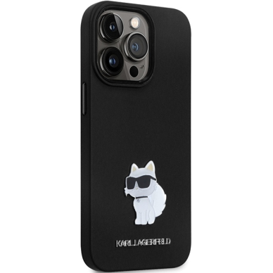 iPhone 13 PRO MAX black Silicone C Metal Pin KARL LAGERFELD nugarėlė 4