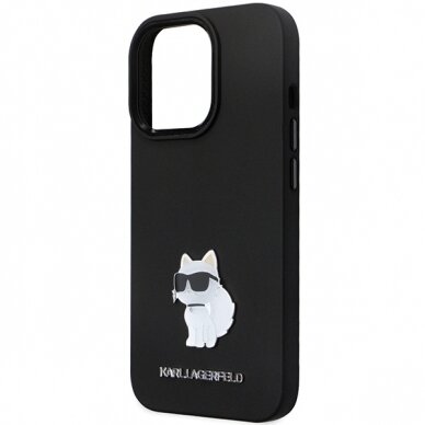iPhone 13 PRO MAX black Silicone C Metal Pin KARL LAGERFELD nugarėlė 6