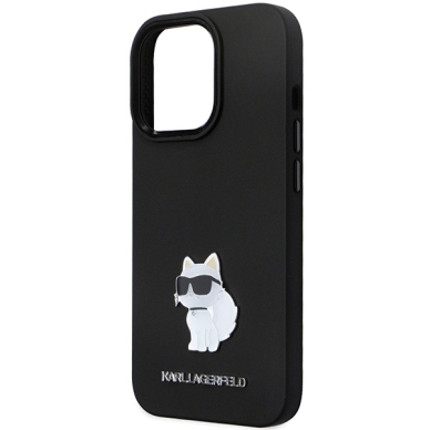 iPhone 13 PRO MAX black Silicone C Metal Pin KARL LAGERFELD nugarėlė 6