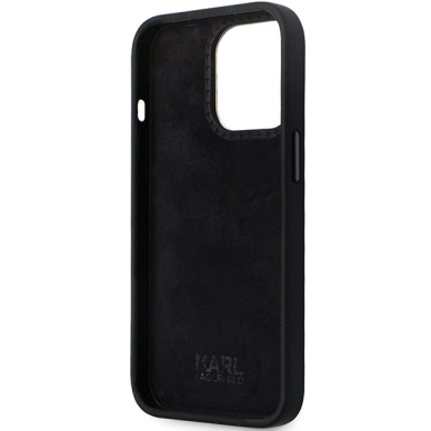 iPhone 13 PRO MAX black Silicone C Metal Pin KARL LAGERFELD nugarėlė 7