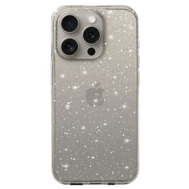 iPhone 13 PRO MAX clear Crystal Glitter nugarėlė 1