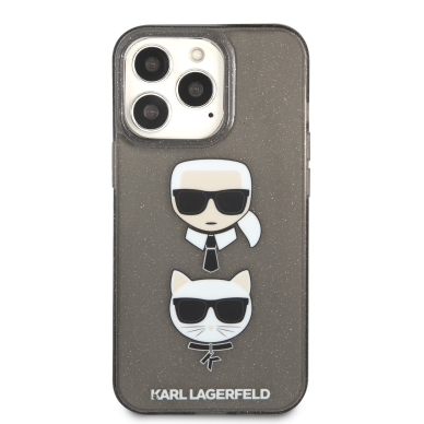 iPhone 13 PRO MAX juoda glitter KARL LAGERFELD nugarėlė KLHCP13XKCTUGLK 3