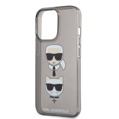 iPhone 13 PRO MAX juoda glitter KARL LAGERFELD nugarėlė KLHCP13XKCTUGLK 5