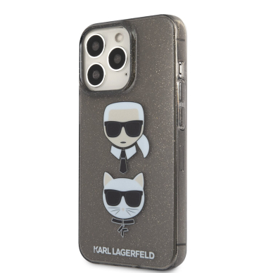 iPhone 13 PRO MAX juoda glitter KARL LAGERFELD nugarėlė KLHCP13XKCTUGLK 2